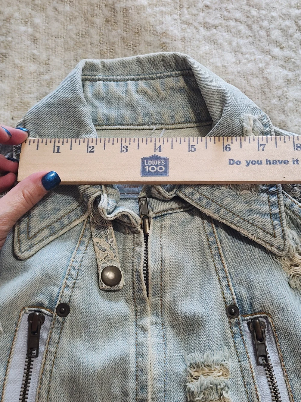 Forever Love Distressed Denim Y2K JacLight Wash Distressed Denim Jacket - Women